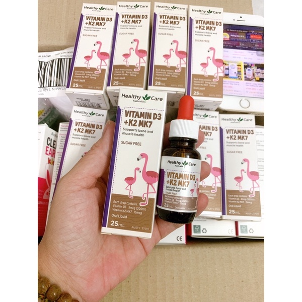 Vitamin D3+K2 Mk7 Healthy Care Úc 25ml
