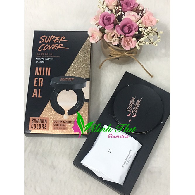 Phấn Nước Sivanna Super Cover MINERAL HF654 [Tặng Kèm Lõi]