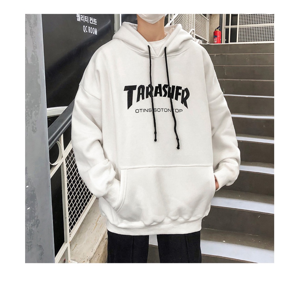 Áo Hoodie Mũ Trùm Đầu Nỉ Bông Bản Lớn Ulzzang TARASNFR Phong Cách Trẻ Trung