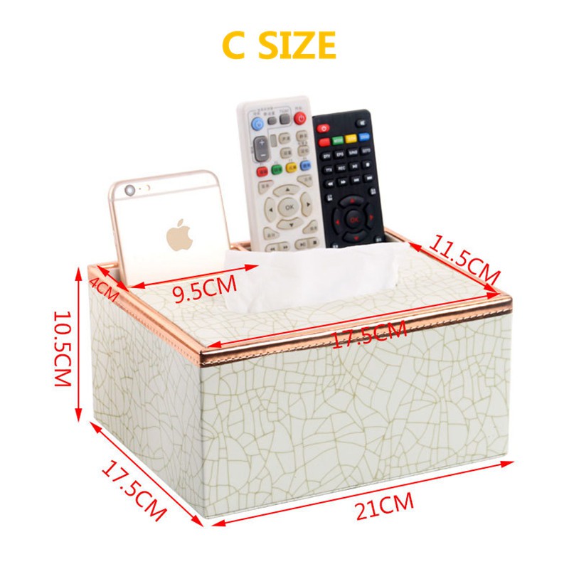 KINGFOM Hộp đựng khăn giấy Kingfom bằng da kiểu đá hoa cương