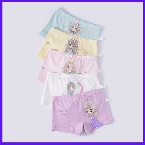 Quần chip bé gái xuất dư Quần lót đùi trẻ em cotton cao cấp mềm mại thoáng mát
