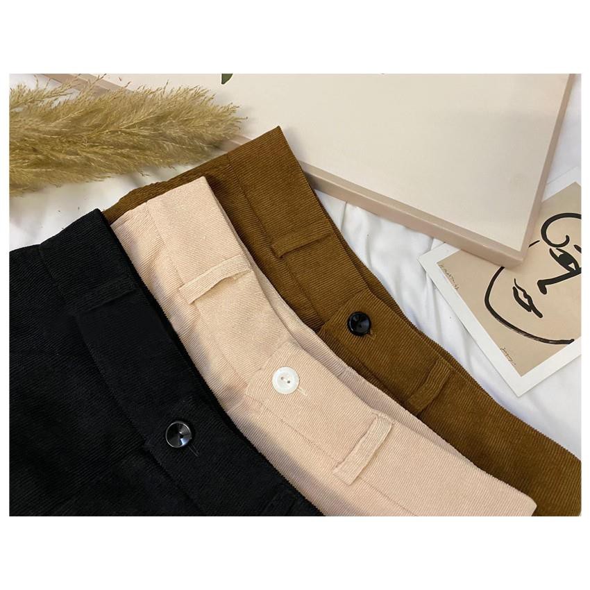 Quần Ống Rộng Nữ Có Khóa Kéo Siêu Hot Chất Nhung Tăm, Quần Ống Suông Culottes Nữ Sành Điệu, Chân Dài Tôn Dáng, Giftylady | BigBuy360 - bigbuy360.vn