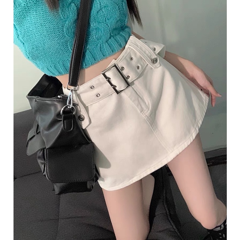 Chân váy thô zip dáng ngắn kèm thắt lưng bản to 757Quangiavaykemdai/P4 | BigBuy360 - bigbuy360.vn