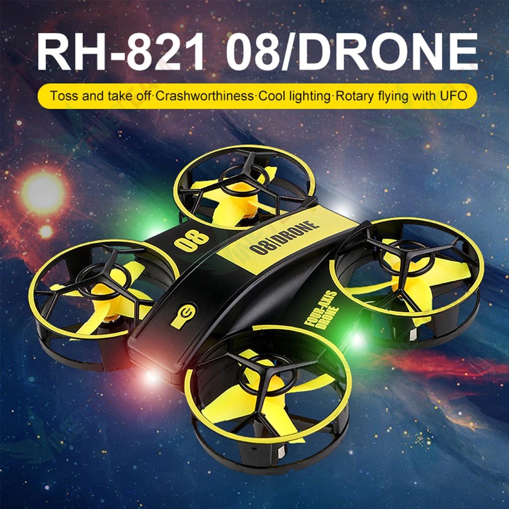 Máy Bay Điều Khiển Từ Xa Mini Có Đèn Led Xoay 360 Độ Dron RH-821-dc4696