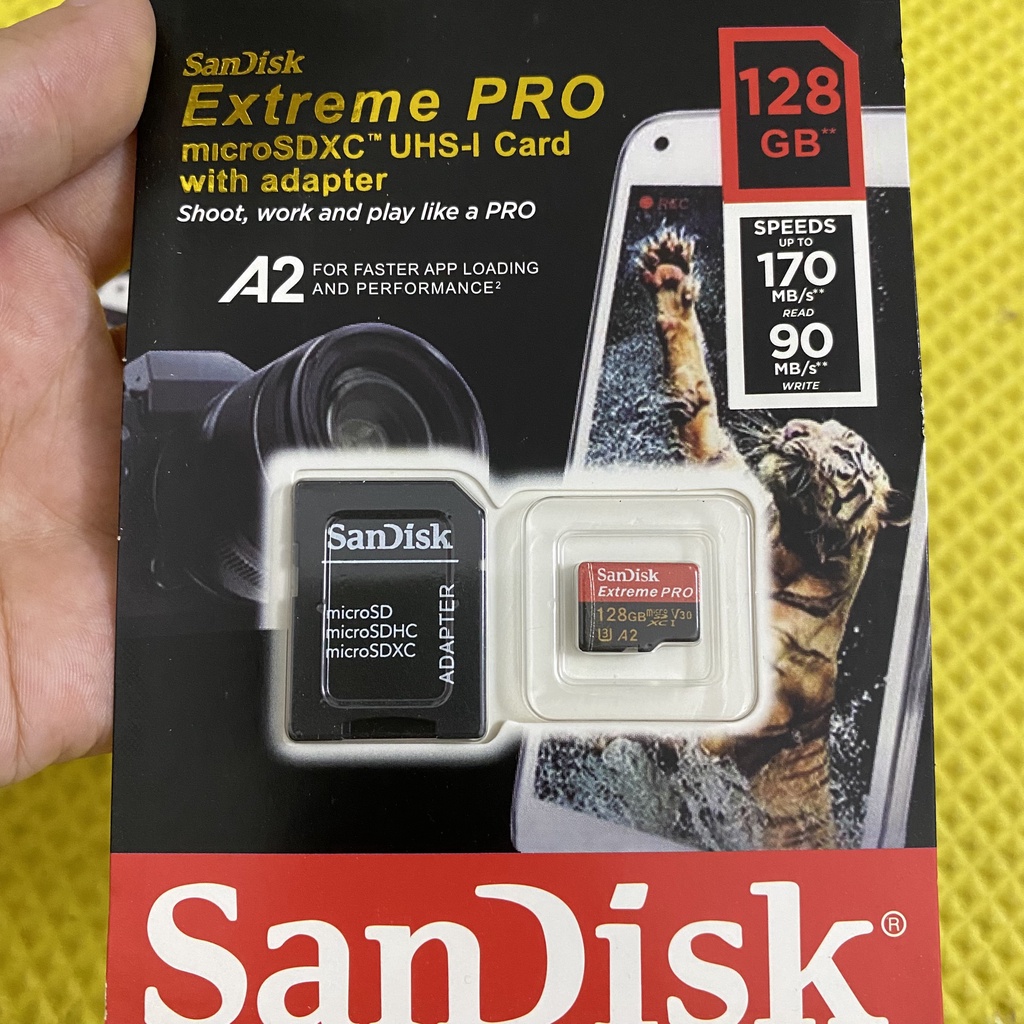 Thẻ Nhớ Máy Ảnh, Camera, flycam thẻ nhớ Sandick Extreme PRO 128GB 64GB 32GB 16GB U3 upto 170MB/s quay và chụp tốc độ cao | BigBuy360 - bigbuy360.vn