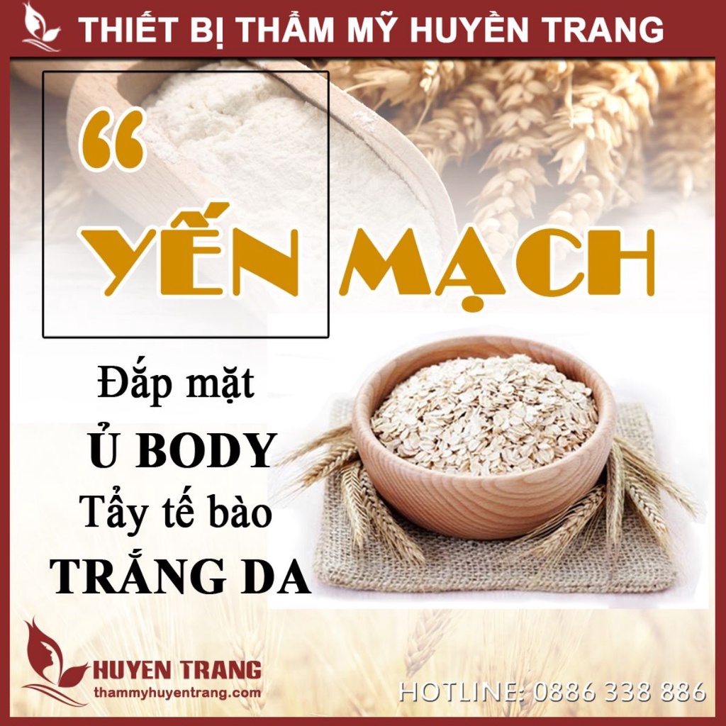 Bột Mặt Nạ Yến Mạch Trắng Da handmade - Thẩm Mỹ Huyền Trang NANOCEE