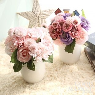 Bó Hoa Mẫu Đơn Giả 3 Đầu Trang Trí Phong Cách Châu Âu