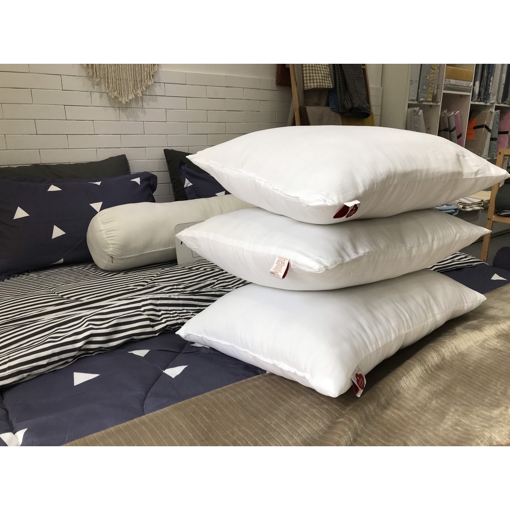 01 Ruột gối nằm người lớn 50x70 cm  VIE HOME Bedding, bông nhân tạo loại thấp nhẹ 1kg/ ruột