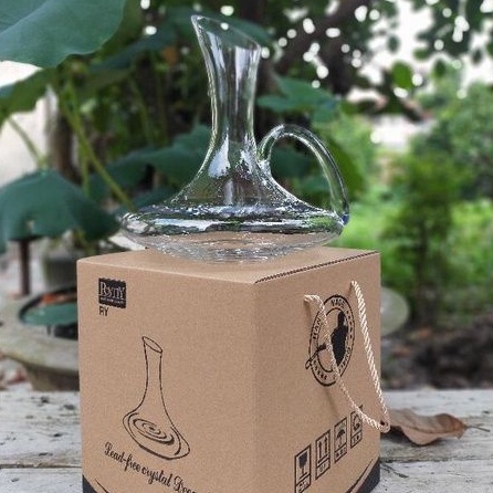 Bình thở vang miệng vát có tay cầm dung tích 1700ml - Decanter phong cách cổ điển