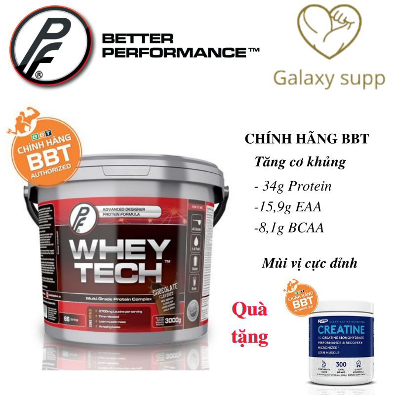 Whey Tech – Xây dựng nuôi dưỡng cơ bắp hoàn hảo (3kg - 66 Serving)