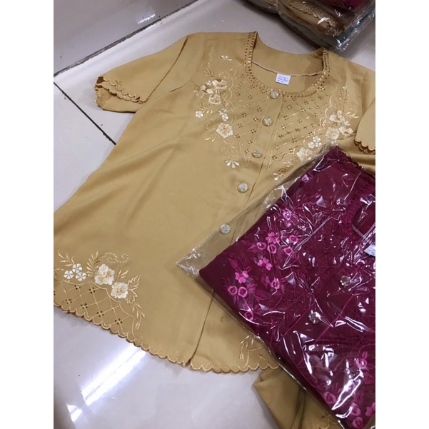 Đồ bộ bà già tay ngắn vải siêu lụa