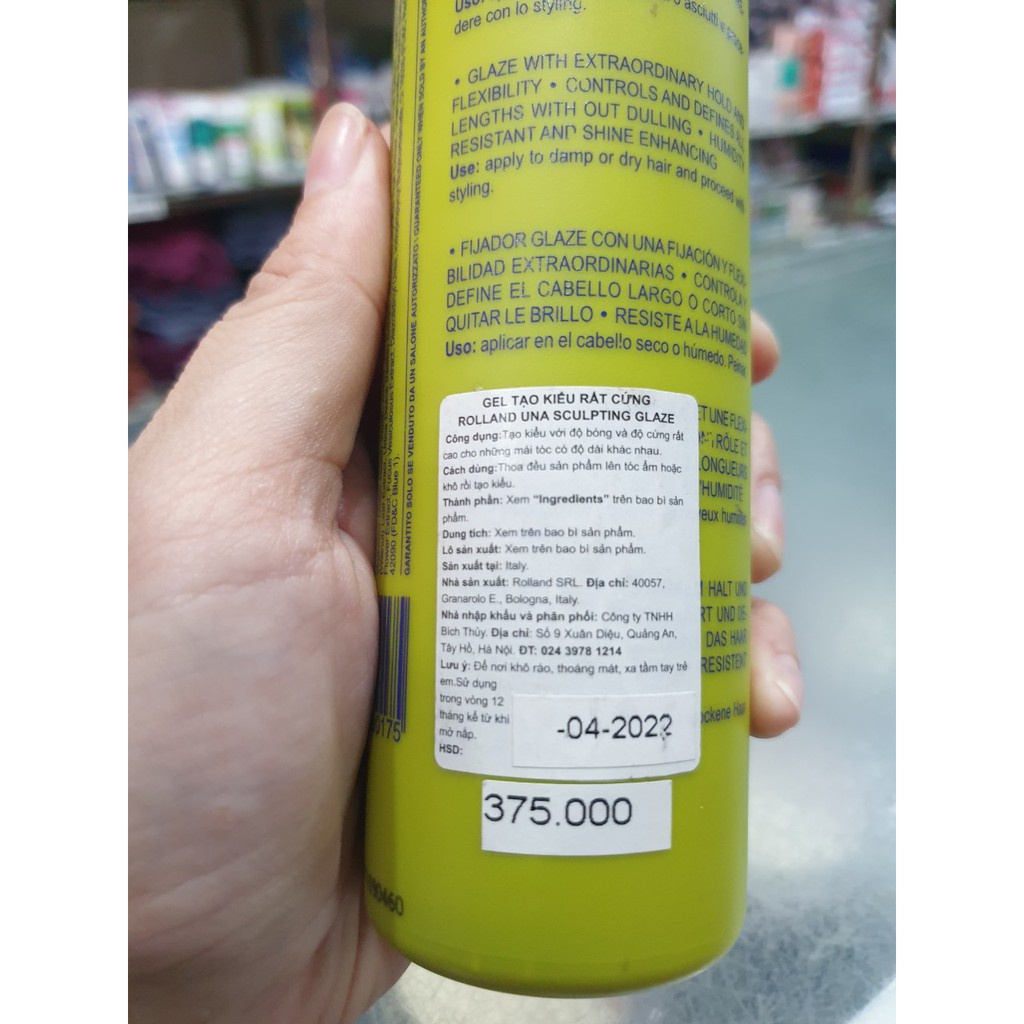 Gel dưỡng tạo kiểu giữ nếp tóc khô UNA ROLLAND Sculting Glaze 250ml
