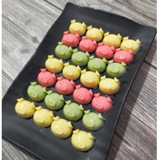 Khuôn làm rau câu, bánh da lợn, làm đá hình mặt heo
