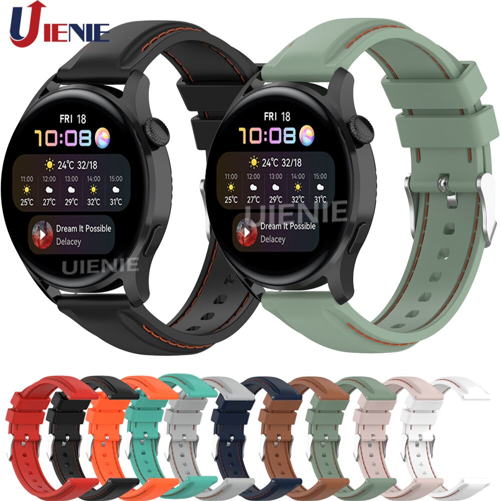 Dây đeo silicone thay thế thích hợp cho Huawei Watch 3 3pro/ Gt 2 Pro/ Gt 2 46mm/ 2e 22mm Honor Gs Pro/ Magic 2 46mm
