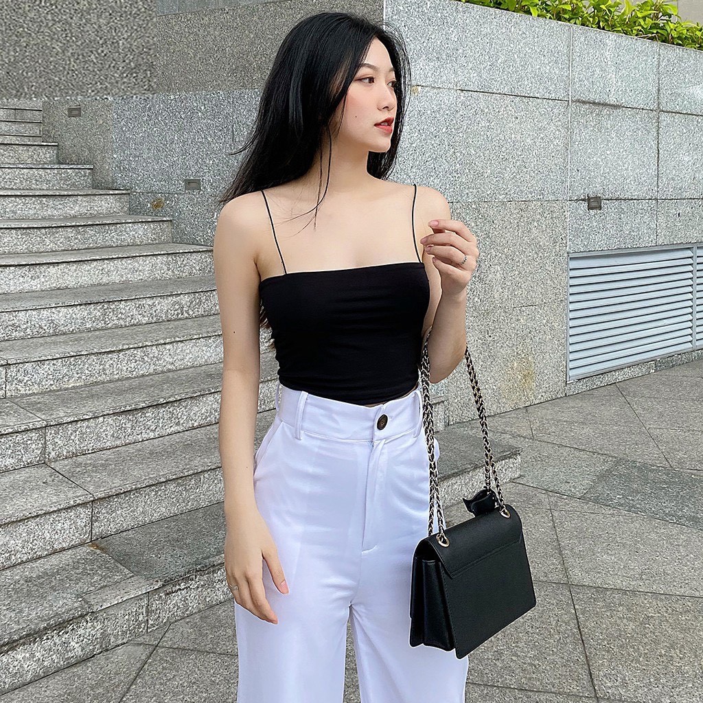 Áo 2 Đây Bún - Áo Croptop 2 Dây Bun 2 Màu Siêu Hot - Kèm DEAL Sốc ( có ảnh thật ) - CUBI.STORE