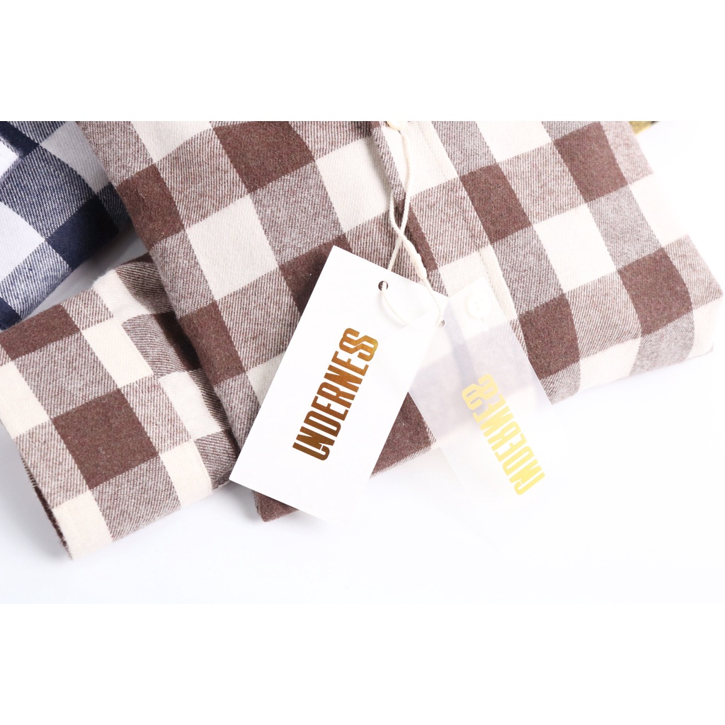 Áo sơ mi nam Gấu 194 cổ thuyền tay dài vải ít nhăn - form slimfit sang trọng cao cấp - Kẻ sọc caro | BigBuy360 - bigbuy360.vn