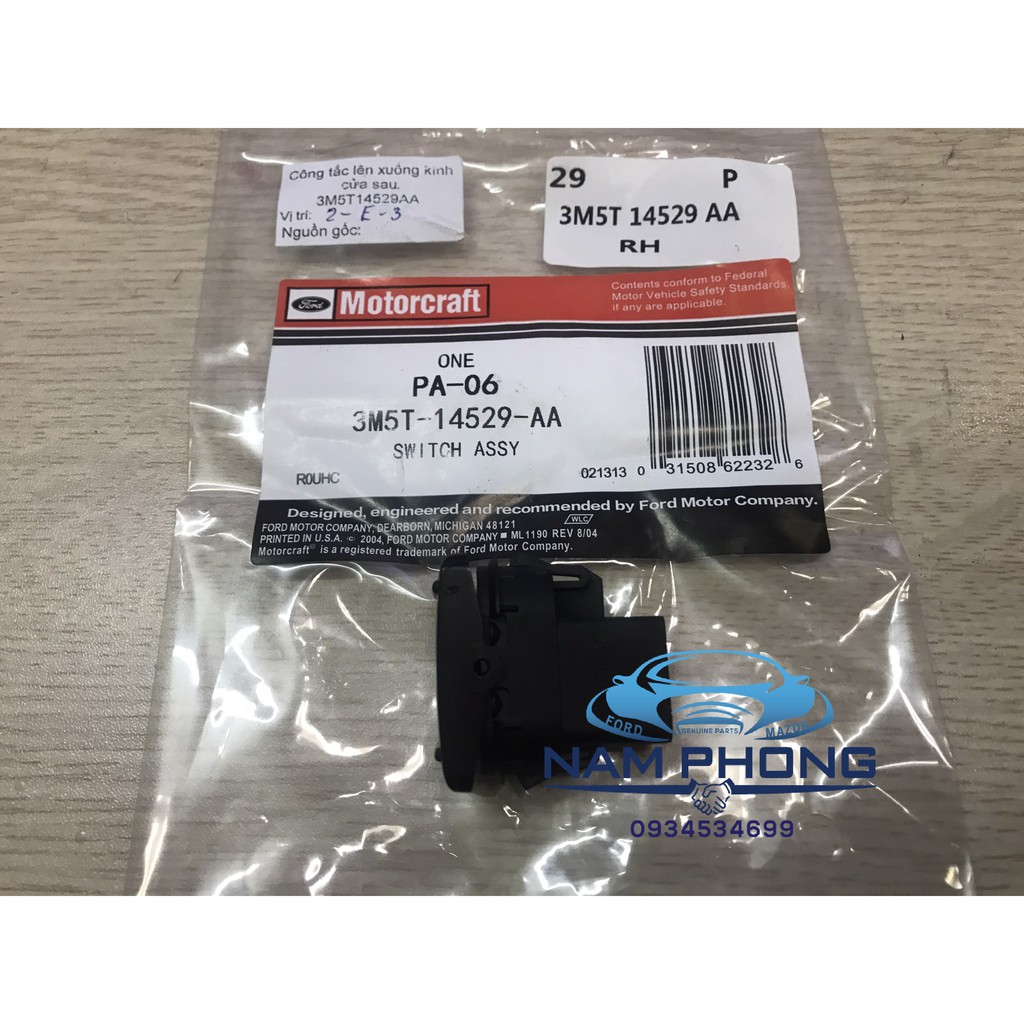 Công tắc lên xuống kính cửa Focus 05 - 3M5T14529AA