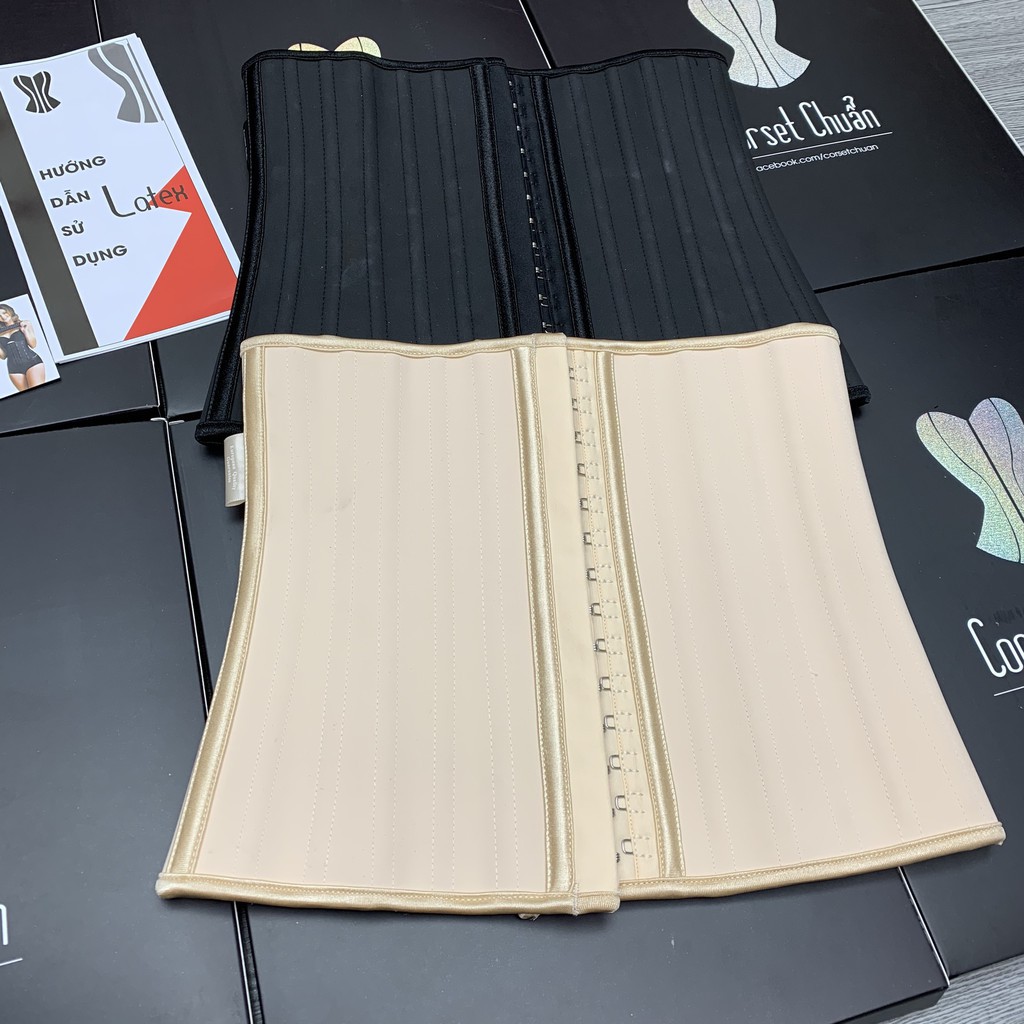 Đai Nịt Bụng corset latex cao su non 25 xương siết eo giảm mỡ bụng Hy Lạp Hàng Chuẩn cao cấp