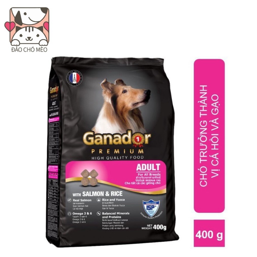 Thức Ăn Cho Chó Gói 400gr Chó Con Chó Trưởng Thành Chó Lớn Ganador - FIB's - adult - puppy