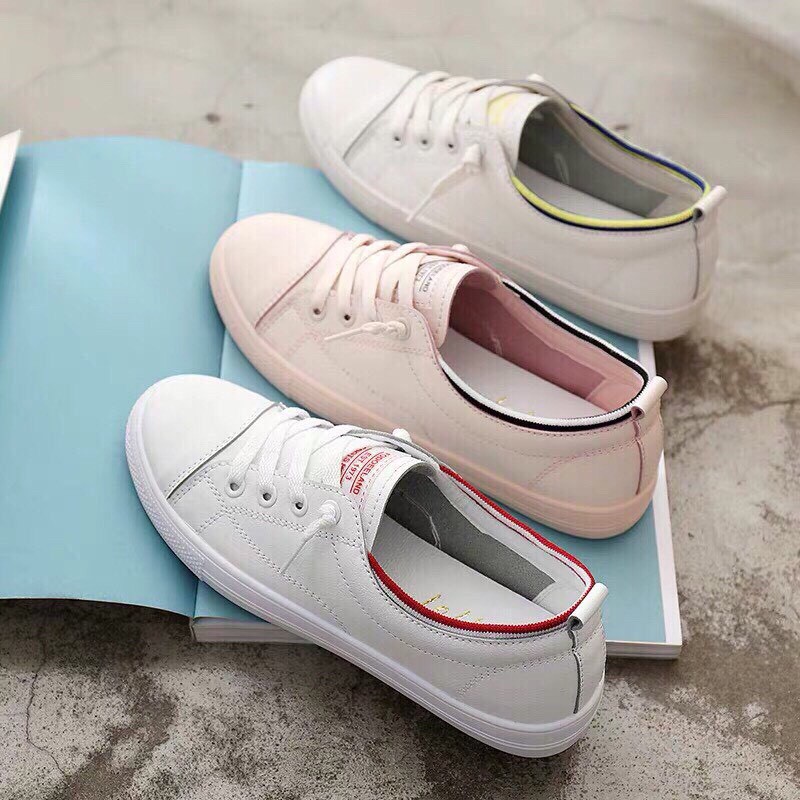 Giày nữ sneaker nữ thời trang xỏ dây cổ thấp đế mềm lên chân thoải mái năng động