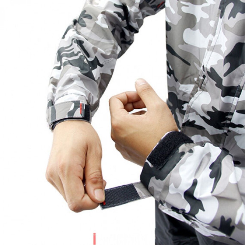 Áo Mưa Bộ Có Nón Và Túi Bên Trong Givi Camo Rằng Ri Xám Chrunix