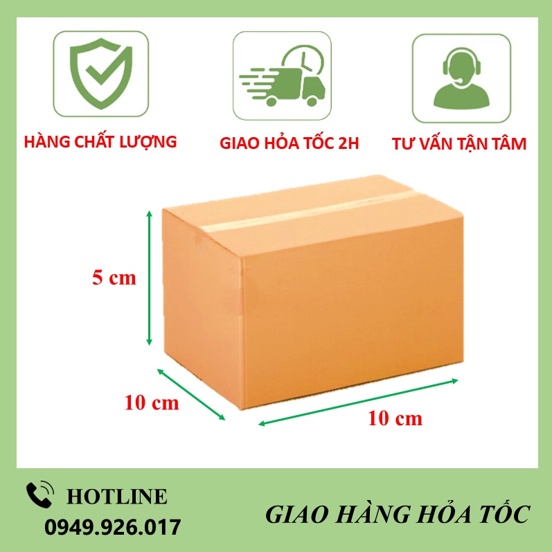 Combo 20 hộp carton 10x10x5 giá cực rẻ chỉ từ 799đ/ hộp đóng hàng mỹ phẩm, son, phu kiện Hà Nội