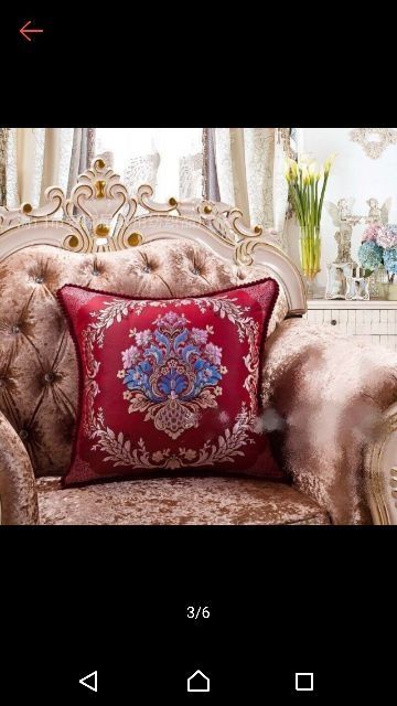 Com bo 4 Gối tựa lưng tây âu màu nâu