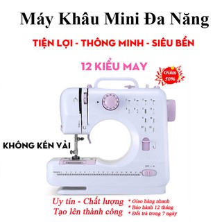 [Giá Sốc] Máy May Mini Gia Đình FHSM505 12 Kiểu May, Có Vắt Sổ - Cực Tiện Lợi - Siêu Bền - Bảo Hành 1 Năm - Lỗi 1 đổi 1
