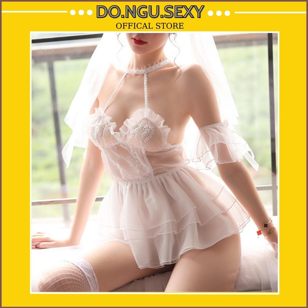 Đồ Ngủ Sexy Cosplay Cô Dâu Áo Trắng Cao Cấp Siêu Đẹp | BigBuy360 - bigbuy360.vn