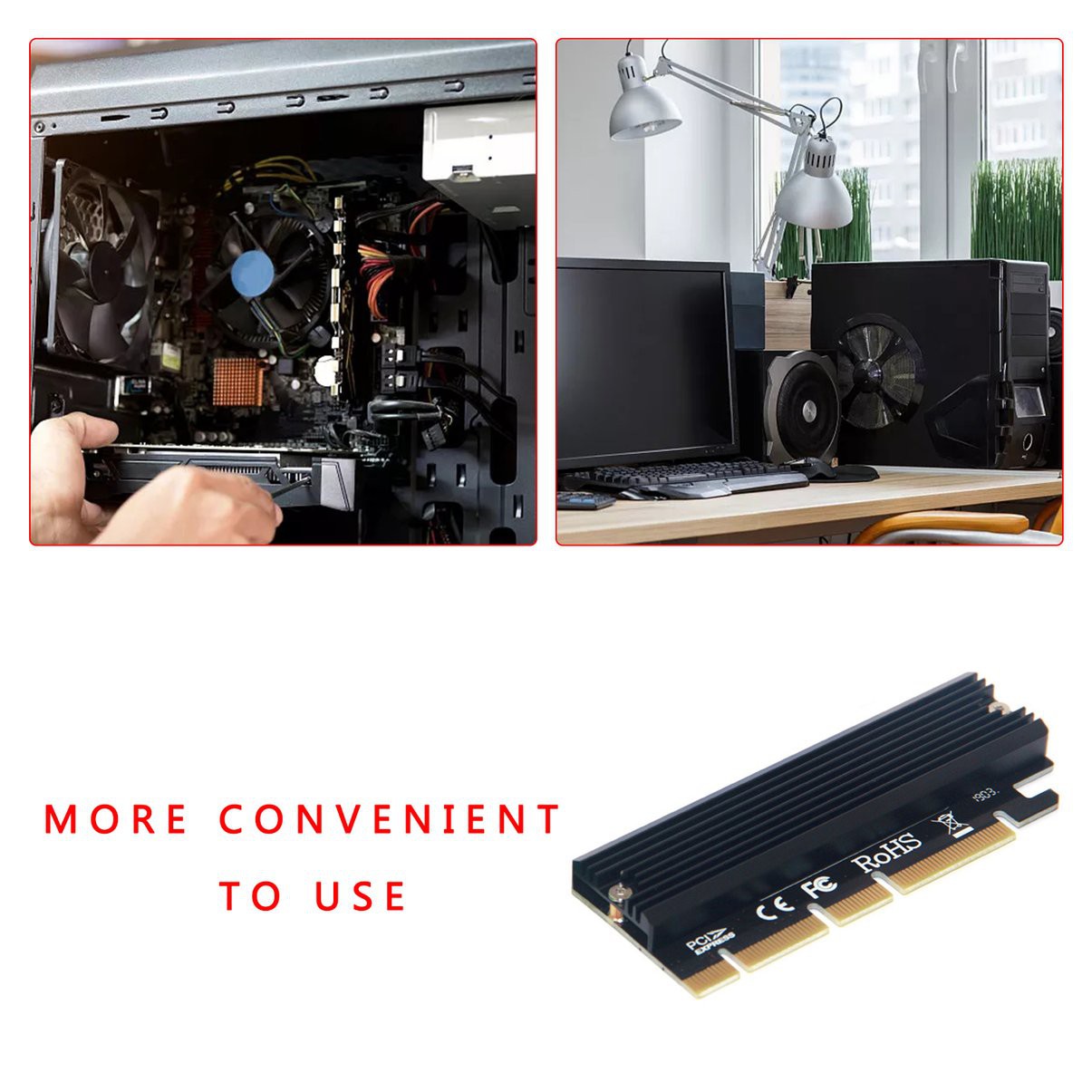 Mạch Chuyển Đổi Từ Pci-E 3.0 16x M.2 Có Đèn Led | BigBuy360 - bigbuy360.vn