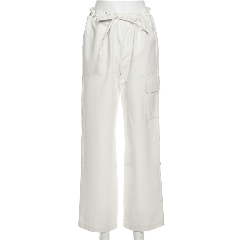 Quần dài DUNEA lưng cao dáng rộng thời trang đường phố cá tính cho nữ