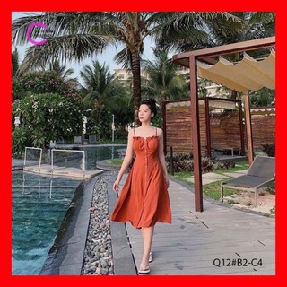 Váy 2 dây hở lưng- nhập mã luongwi28 giảm thêm 10k trên đơn hàng 300k