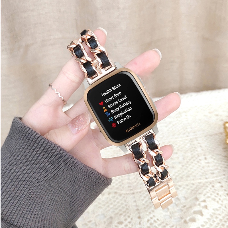 Jansin Dây Đeo Kim Loại Sang Trọng Cho Đồng Hồ Thông Minh Garmin Venu Sq/Sq music smart watch
