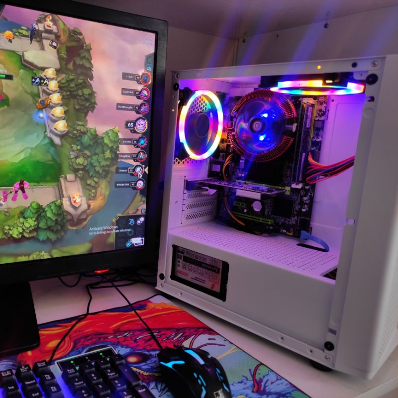 Cây case Giả Lập và chơi game đẹp like new ram 8GB vga rời