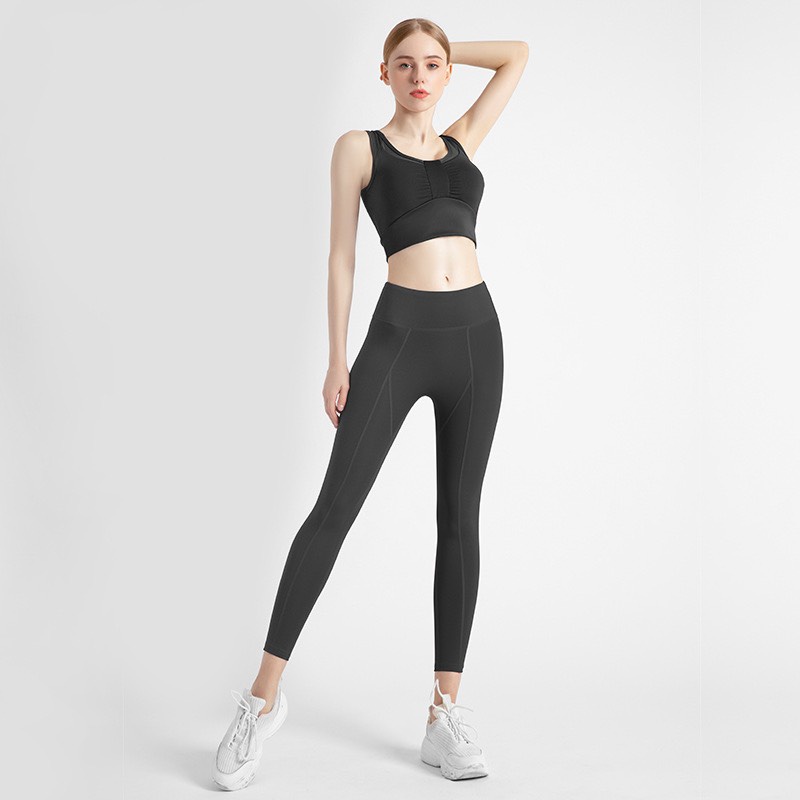 Bộ tập YOGA, GYM áo bra vải co giãn 4 chiều thấm hút mồ hôi - Hàng Quảng Châu Cao Cấp (BT24)