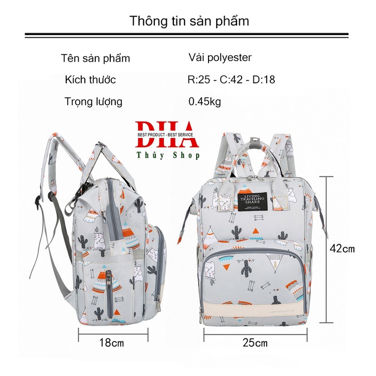 Ba lo bỉm sữa cao cấp cho mẹ và bé