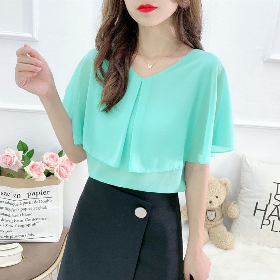 Áo Thun Tay Ngắn Cổ Chữ V Form Rộng Size Lớn Hàng Mới Phong Cách Hàn Quốc Cho Nữ