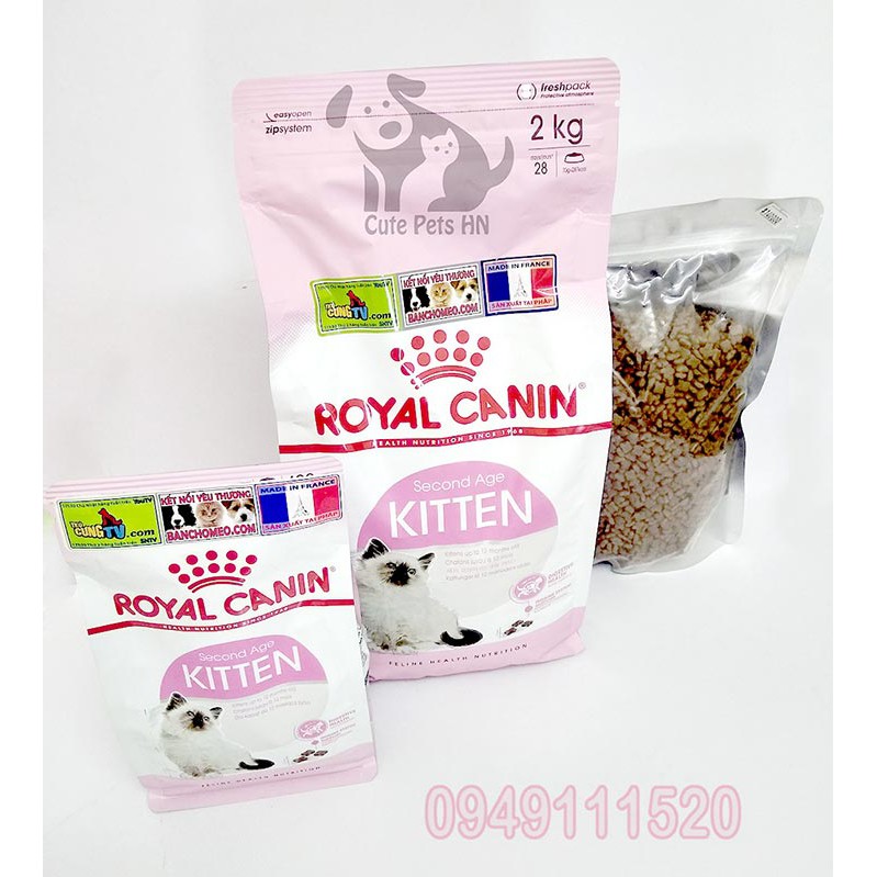 Hạt mèo con Royal Canin Kitten 36 400g - Thức ăn khô dành cho mèo con từ 2 -12 tháng tuổi - Cutepets