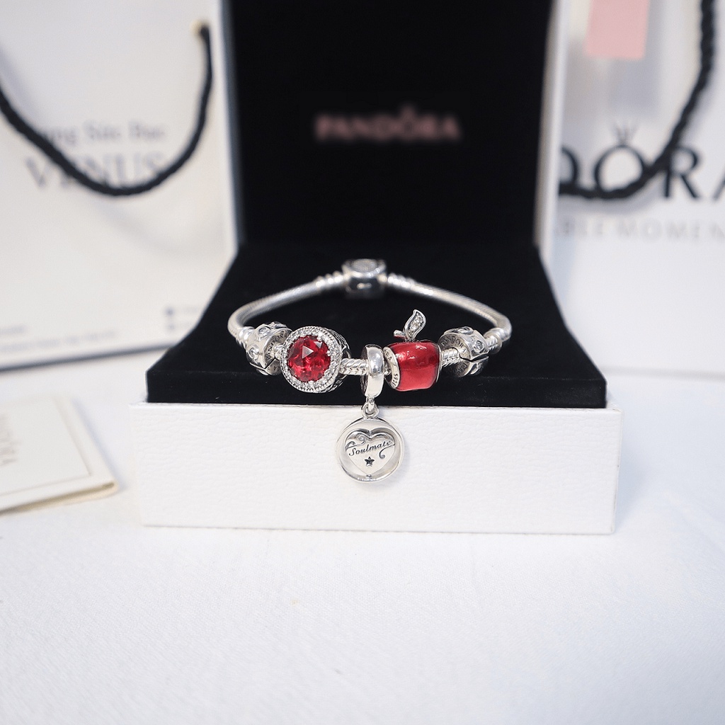 Vòng charm đỏ mệnh Hỏa- Bạc 925 cao cấp- VENUS008