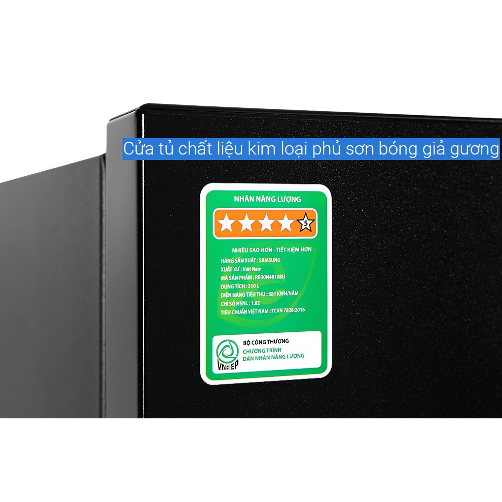 [Mã ELHA10 giảm 6% đơn 5TR] Tủ lạnh Samsung Inverter 310L RB30N4010BU/SV