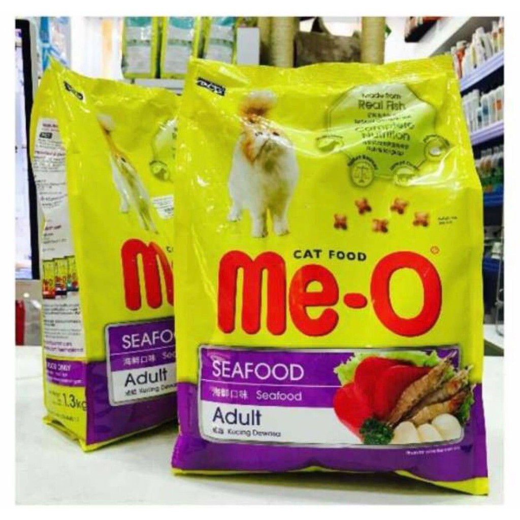 Me-O Adult thức ăn cho mèo trưởng thành túi 350g và 1.2 kg, ocen fish 1.1 kg