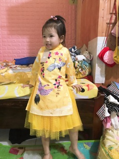 Áo dài cách tân Chim Hạc và Hoa 2019