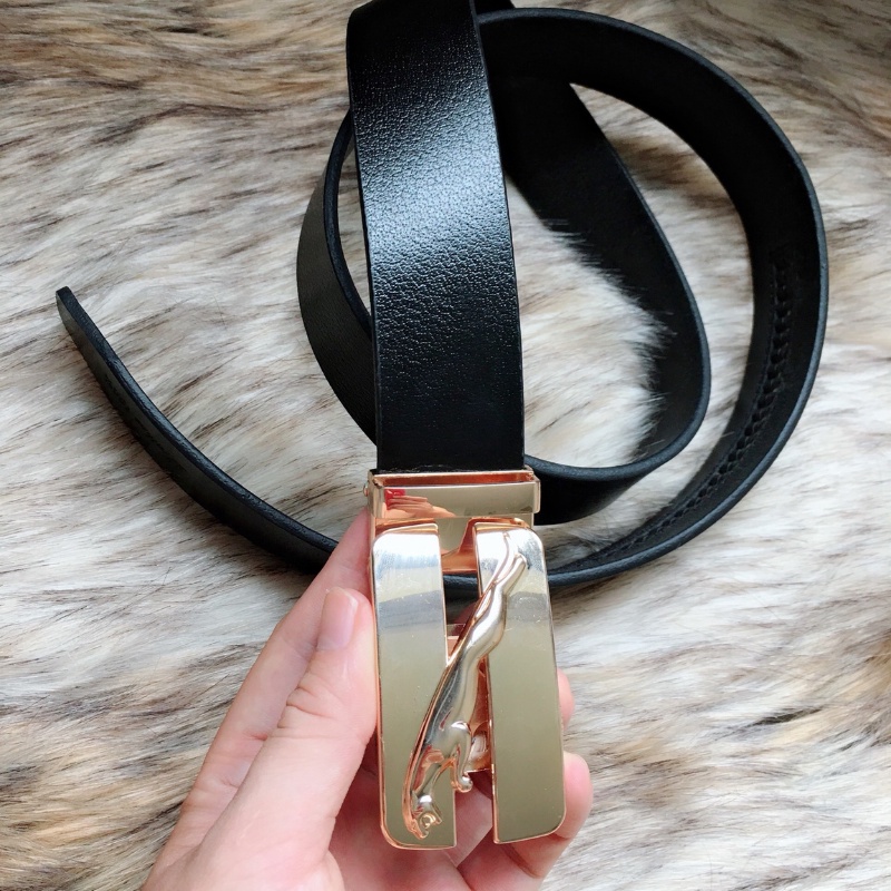 Thắt Lưng Da Bò Nam Mặt Khóa Báo Cao Cấp Không Rỉ