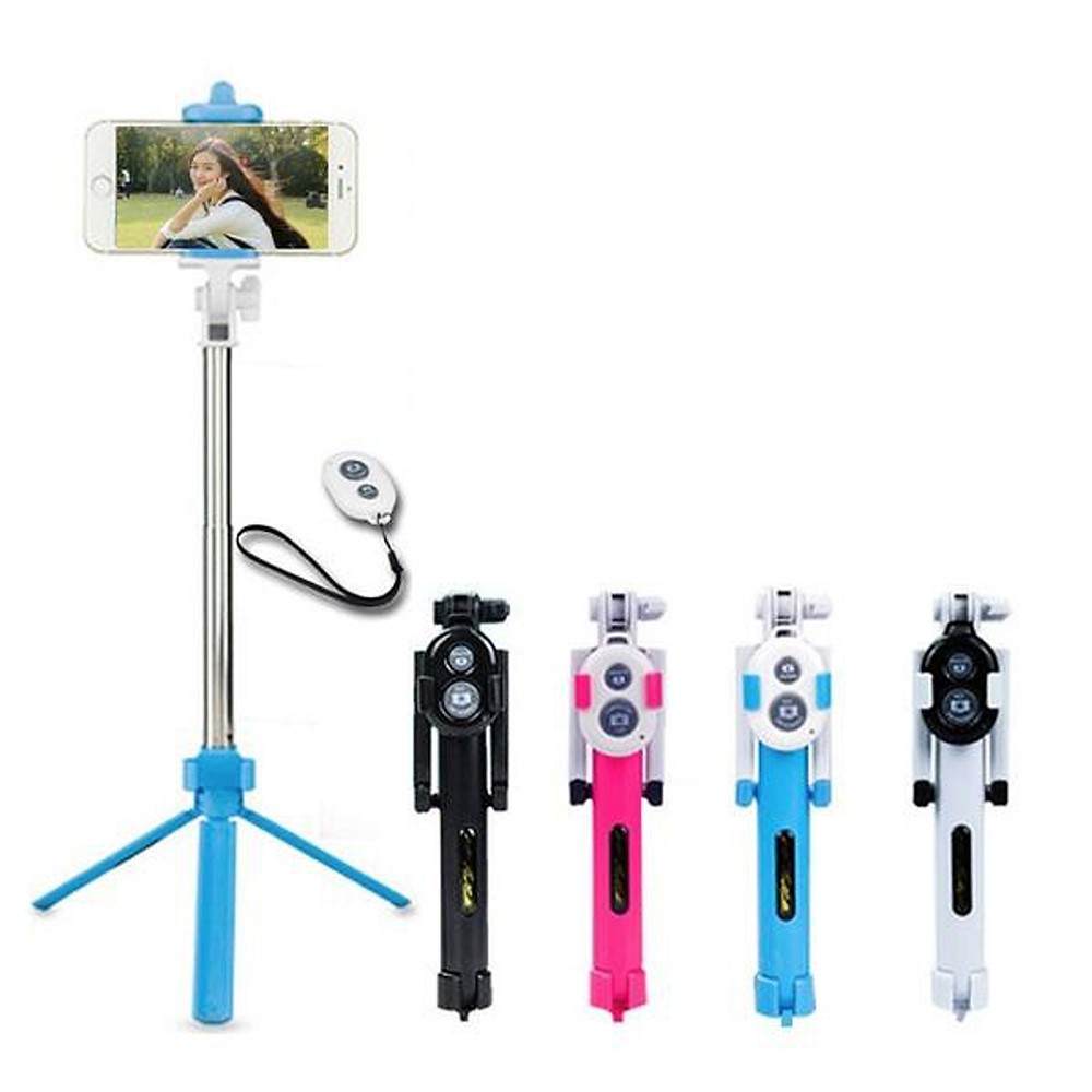 Gậy Chụp Ảnh Tự Sướng Selfie, Livestream, Quay TikTok, Quay Video Bluetooth Kiêm Chân Đế 3 Chân - Tiện Lợi, Đa Năng