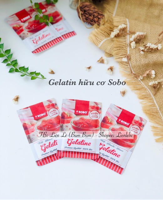 Gelatin hữu cơ Ruf 9gram - Gelatin thường Ewarld 50g dùng thử - Gelatin lá hữu cơ - Nhà Bum - Lienlebc