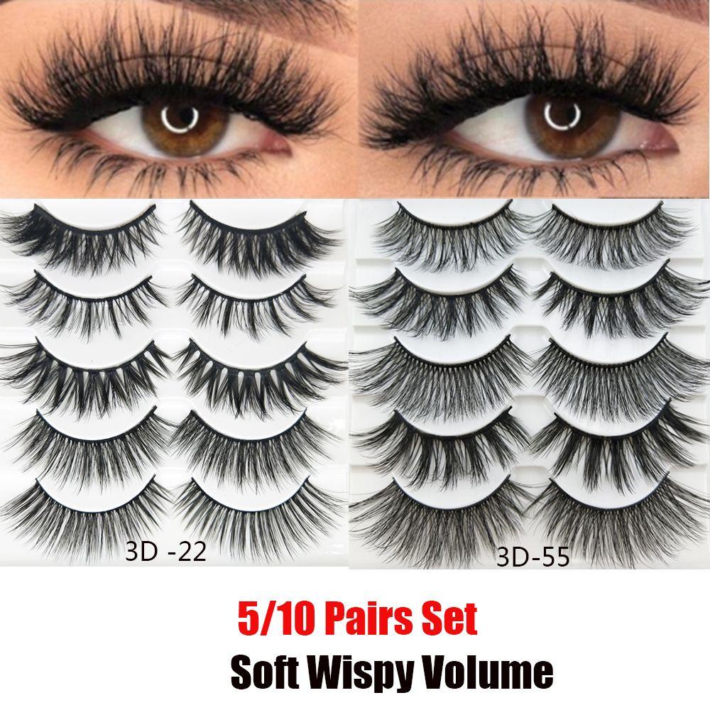 Set 5 / 10 Cặp Lông Mi Giả BORAG SKONHED 3D Dài Tự Nhiên