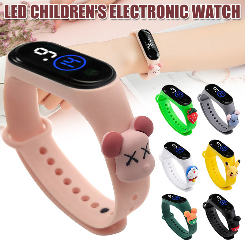 Đồng Hồ Đeo Tay Điện Tử Dây Silicone Chống Thấm Nước Dành Cho Bé