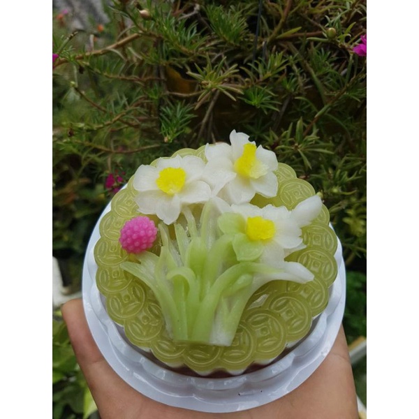 Khuôn silicon cây hoa thủy tiên mã CHC3 làm bánh rau câu, đổ xà phông