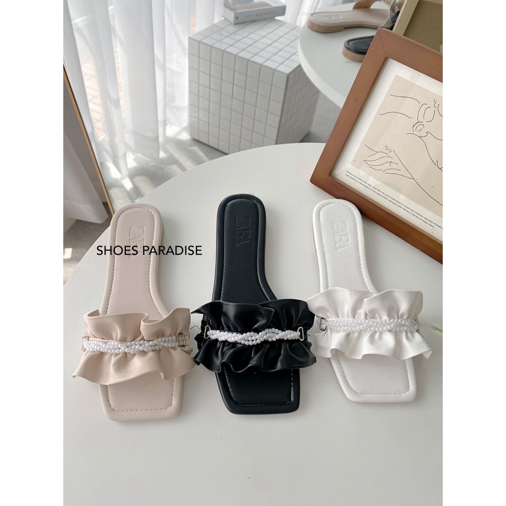 Dép nữ quai ngang kiểu đế bệt thời trang đẹp cute SHOES PARADISE DB12