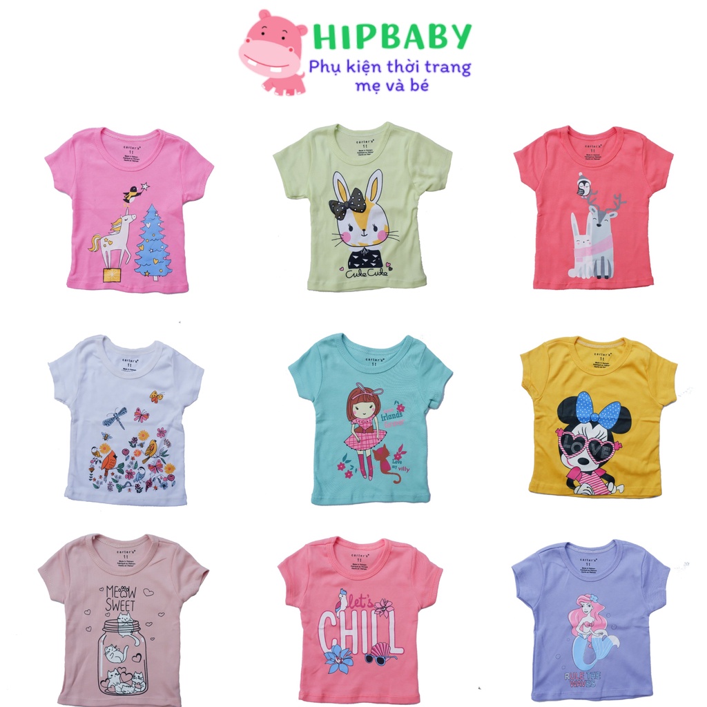 Áo Hè Cotton Borip Cho Bé Gái 7-23 Kg Hàng Xuất Dư Có Giãn Thấm Hút Mồ Hôi Hoạ Tiết Đáng Yêu Vô Cùng